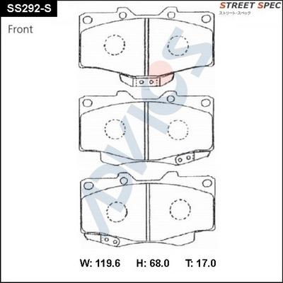 Advics SS292-S - Тормозные колодки, дисковые, комплект unicars.by