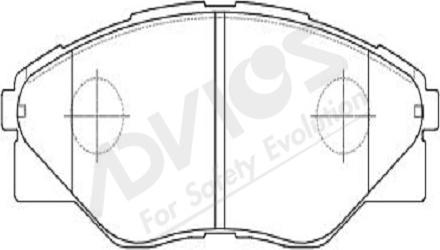 ADVICS-SEA A1N167Y - Тормозные колодки, дисковые, комплект unicars.by