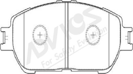 ADVICS-SEA A1N106Y - Тормозные колодки, дисковые, комплект unicars.by