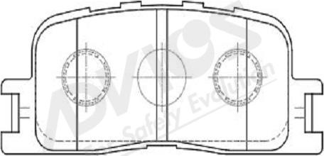 ADVICS-SEA A2N104Y - Тормозные колодки, дисковые, комплект unicars.by