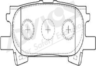 ADVICS-SEA A2N111Y - Тормозные колодки, дисковые, комплект unicars.by