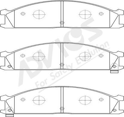 ADVICS-SEA B1N011Y - Тормозные колодки, дисковые, комплект unicars.by