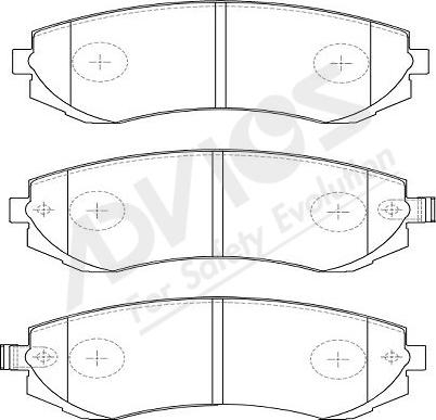 ADVICS-SEA B1N018Y - Тормозные колодки, дисковые, комплект unicars.by