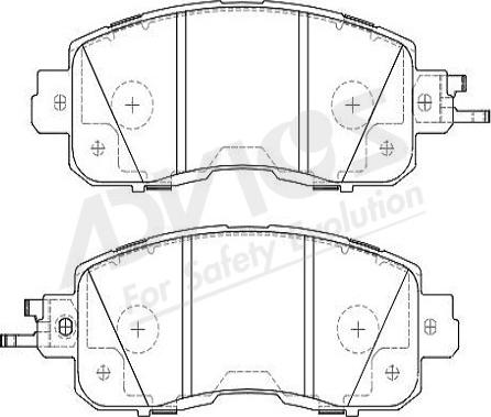 ADVICS-SEA B1N242Y - Тормозные колодки, дисковые, комплект unicars.by