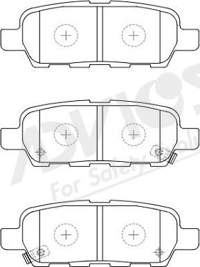 ADVICS-SEA B2N255Y - Тормозные колодки, дисковые, комплект unicars.by