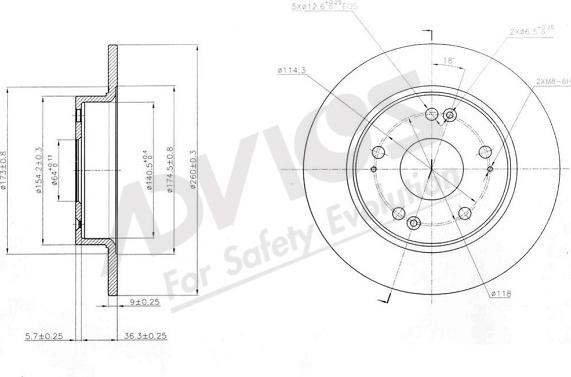 ADVICS-SEA C6R249 - Тормозной диск unicars.by