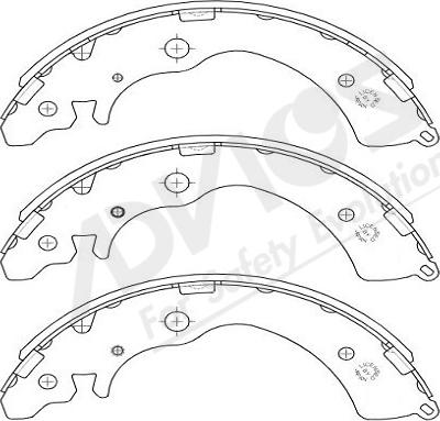 ADVICS-SEA C8N001Y - Комплект тормозных колодок, барабанные unicars.by