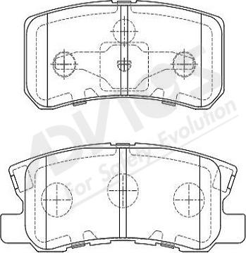 ADVICS-SEA D2N096Y - Тормозные колодки, дисковые, комплект unicars.by