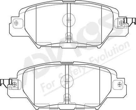 ADVICS-SEA E2N112Y - Тормозные колодки, дисковые, комплект unicars.by