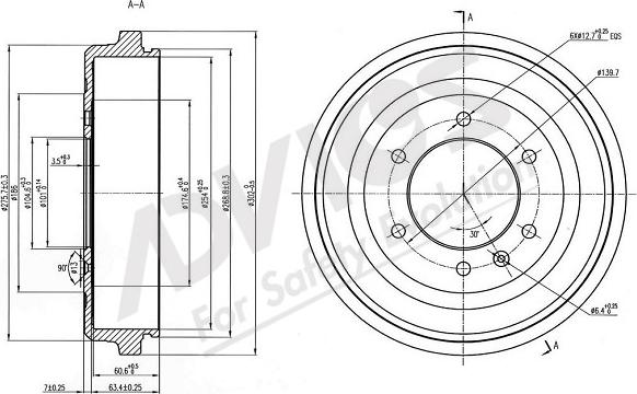 ADVICS-SEA J7R016 - Тормозной барабан unicars.by