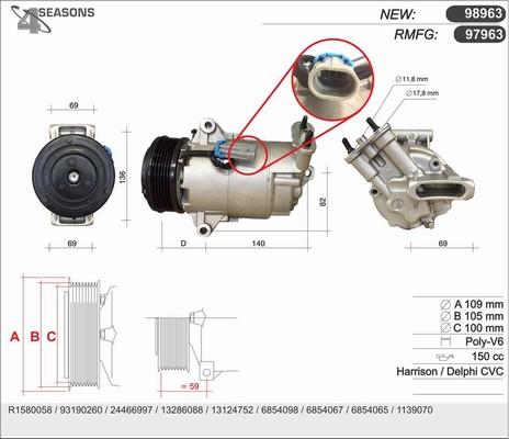 AHE 98963 - Компрессор кондиционера unicars.by