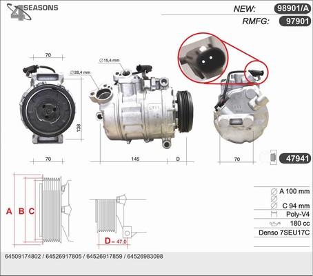 AHE 98901/A - Компрессор кондиционера unicars.by