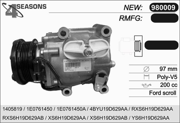 AHE 980009 - Компрессор кондиционера unicars.by