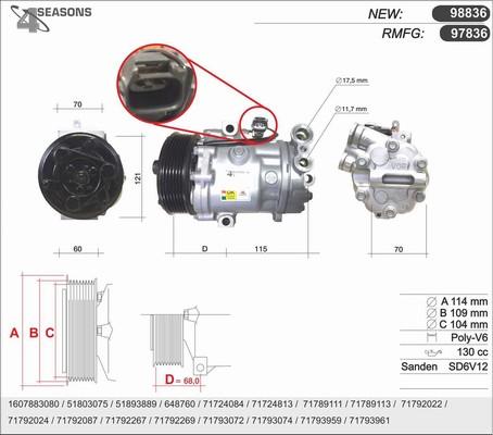 AHE 98836 - Компрессор кондиционера unicars.by