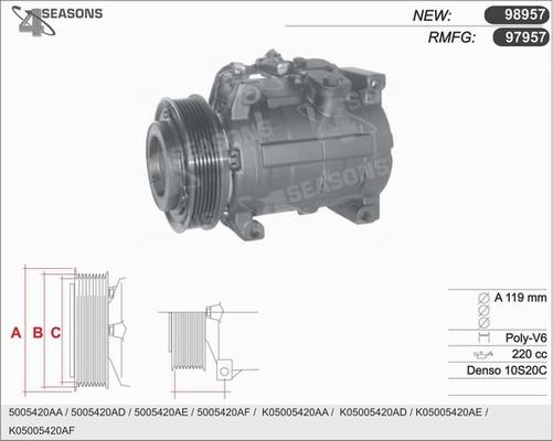 AHE 97957 - Компрессор кондиционера unicars.by