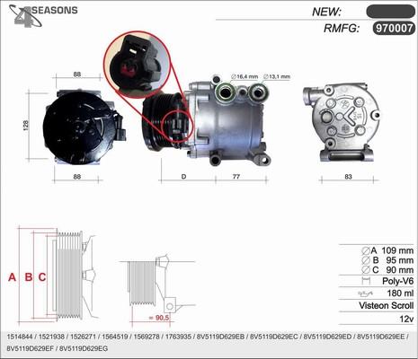 AHE 970007 - Компрессор кондиционера unicars.by