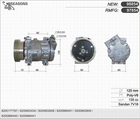 AHE 97854 - Компрессор кондиционера unicars.by