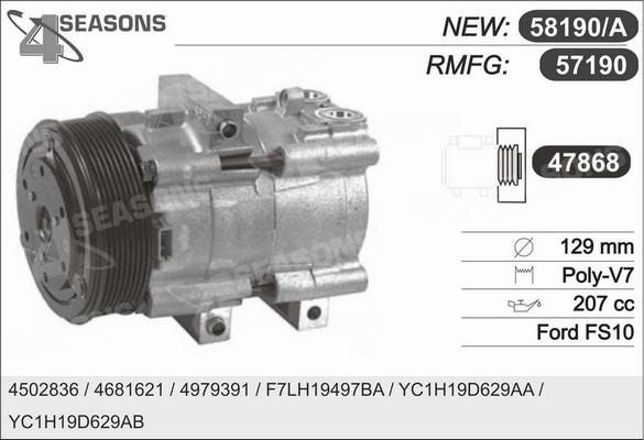 AHE 58190/A - Компрессор кондиционера unicars.by