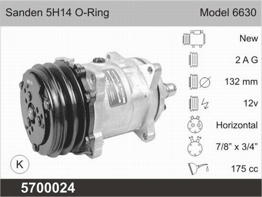 AHE 5700024 - Компрессор кондиционера unicars.by