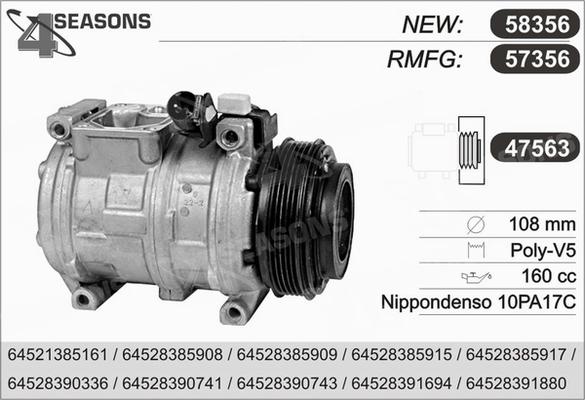 AHE 57356 - Компрессор кондиционера unicars.by