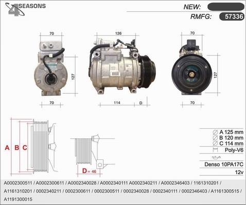 AHE 57336 - Компрессор кондиционера unicars.by