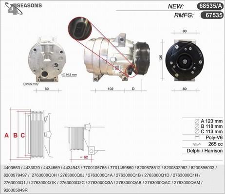 AHE 68535/A - Компрессор кондиционера unicars.by