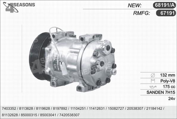 AHE 68191/A - Компрессор кондиционера unicars.by