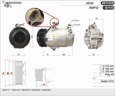 AHE 68113/A - Компрессор кондиционера unicars.by