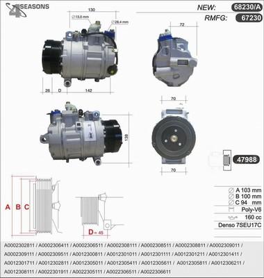 AHE 68230/A - Компрессор кондиционера unicars.by