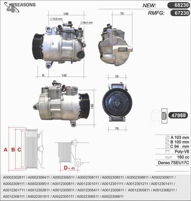 AHE 68230 - Компрессор кондиционера unicars.by