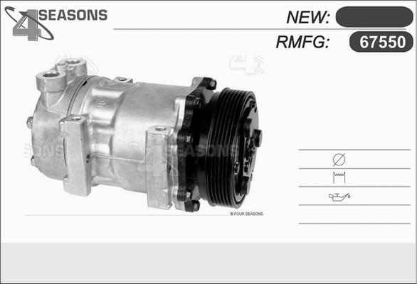 AHE 67550 - Компрессор кондиционера unicars.by