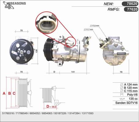 AHE 78620 - Компрессор кондиционера unicars.by