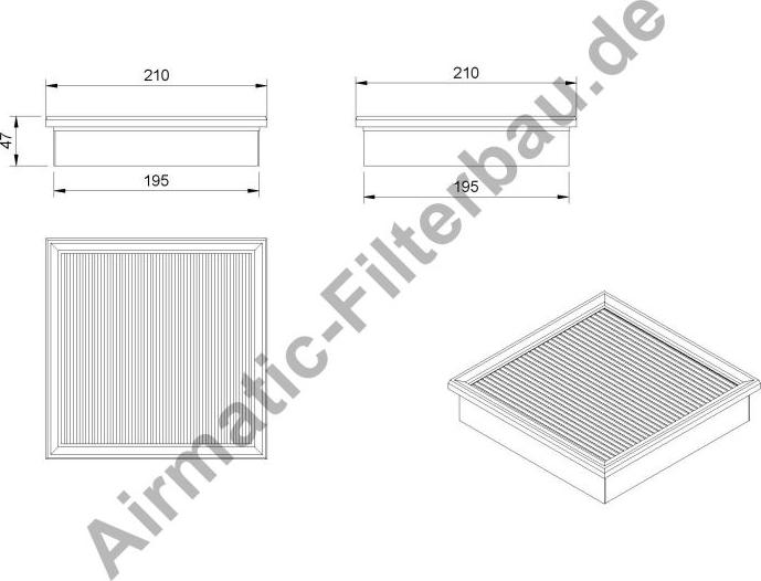 Airmatic IF0801 - Фильтр воздуха в салоне unicars.by