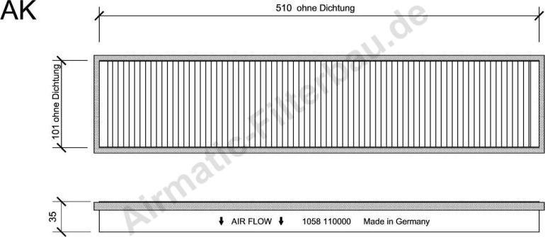 Airmatic IF1058 - Фильтр воздуха в салоне unicars.by