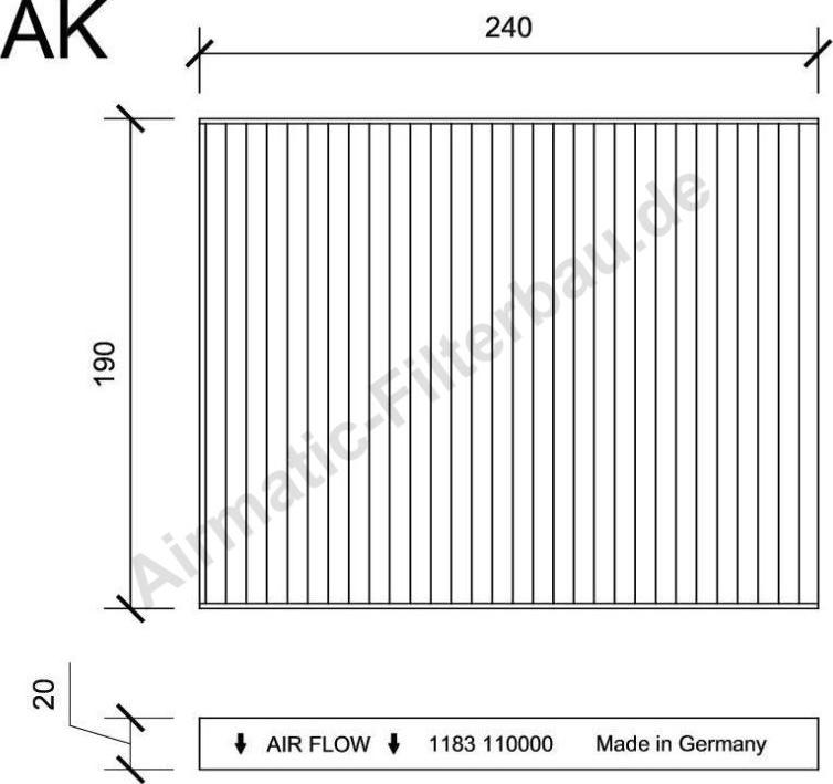 Airmatic IF1183P - Фильтр воздуха в салоне unicars.by