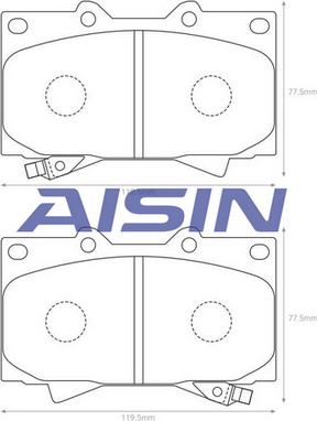 AISIN A1N005 - Тормозные колодки, дисковые, комплект unicars.by