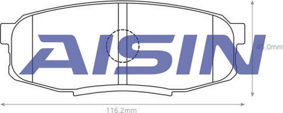 AISIN A2N159 - Тормозные колодки, дисковые, комплект unicars.by