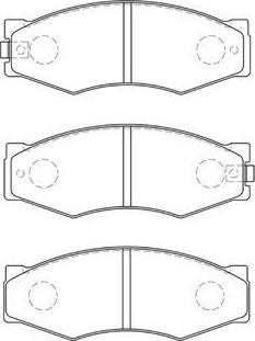 Aisin B1N004 - Тормозные колодки, дисковые, комплект unicars.by