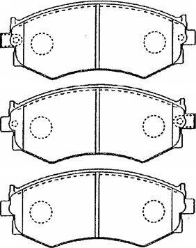 Aisin B1N020 - Тормозные колодки, дисковые, комплект unicars.by