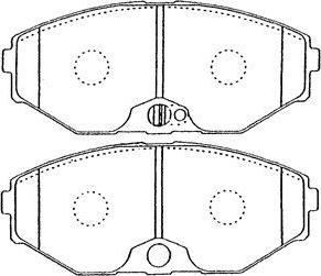 AISIN B1N028 - Тормозные колодки, дисковые, комплект unicars.by