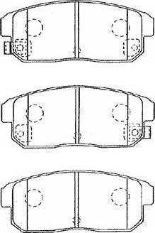 Aisin B2N040 - Тормозные колодки, дисковые, комплект unicars.by