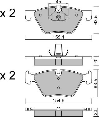 Aisin BPBM-1007 - Тормозные колодки, дисковые, комплект unicars.by