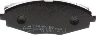 AISIN BPDO-1001 - Тормозные колодки, дисковые, комплект unicars.by