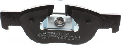 AISIN BPFI-1042 - Тормозные колодки, дисковые, комплект unicars.by