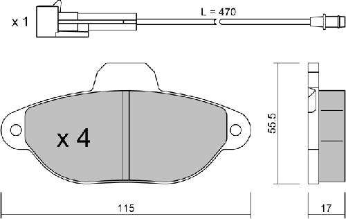 AISIN BPFI-1001 - Тормозные колодки, дисковые, комплект unicars.by