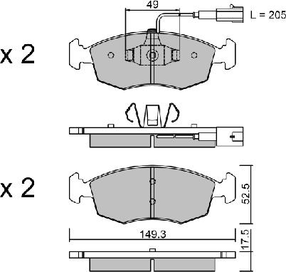 Aisin BPFI-1007 - Тормозные колодки, дисковые, комплект unicars.by