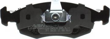 AISIN BPFI-1017 - Тормозные колодки, дисковые, комплект unicars.by