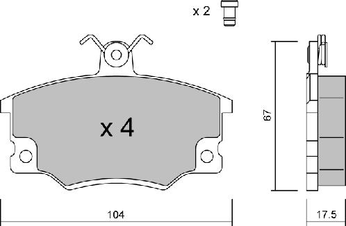 Aisin BPFI-1038 - Тормозные колодки, дисковые, комплект unicars.by