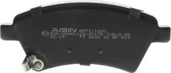 AISIN BPFI-1020 - Тормозные колодки, дисковые, комплект unicars.by