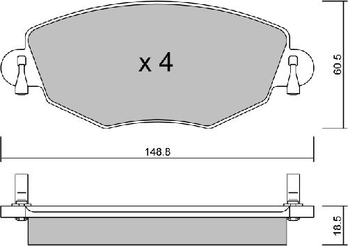 Aisin BPFO-1005 - Тормозные колодки, дисковые, комплект unicars.by